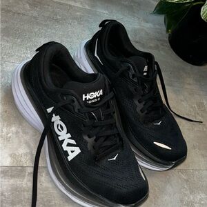 Hoka Men's Black and White Athletic Shoes